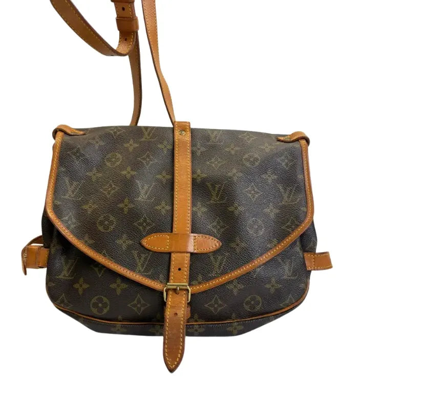Louis Vuitton Saumur Monogram Canvas, Brown, Canvas, Shoulder Bag