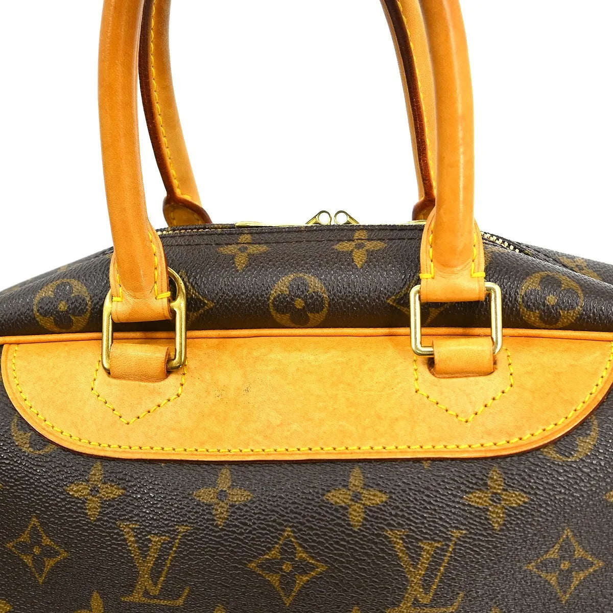 Louis Vuitton Deauville Monogram Canvas, Brown, Canvas, Handbag
