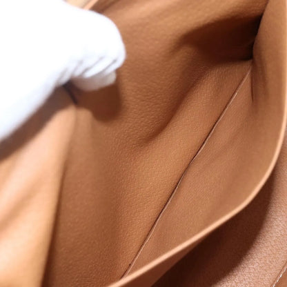 Celine Macadam Pochette Canvas, Brown, Canvas, Clutch