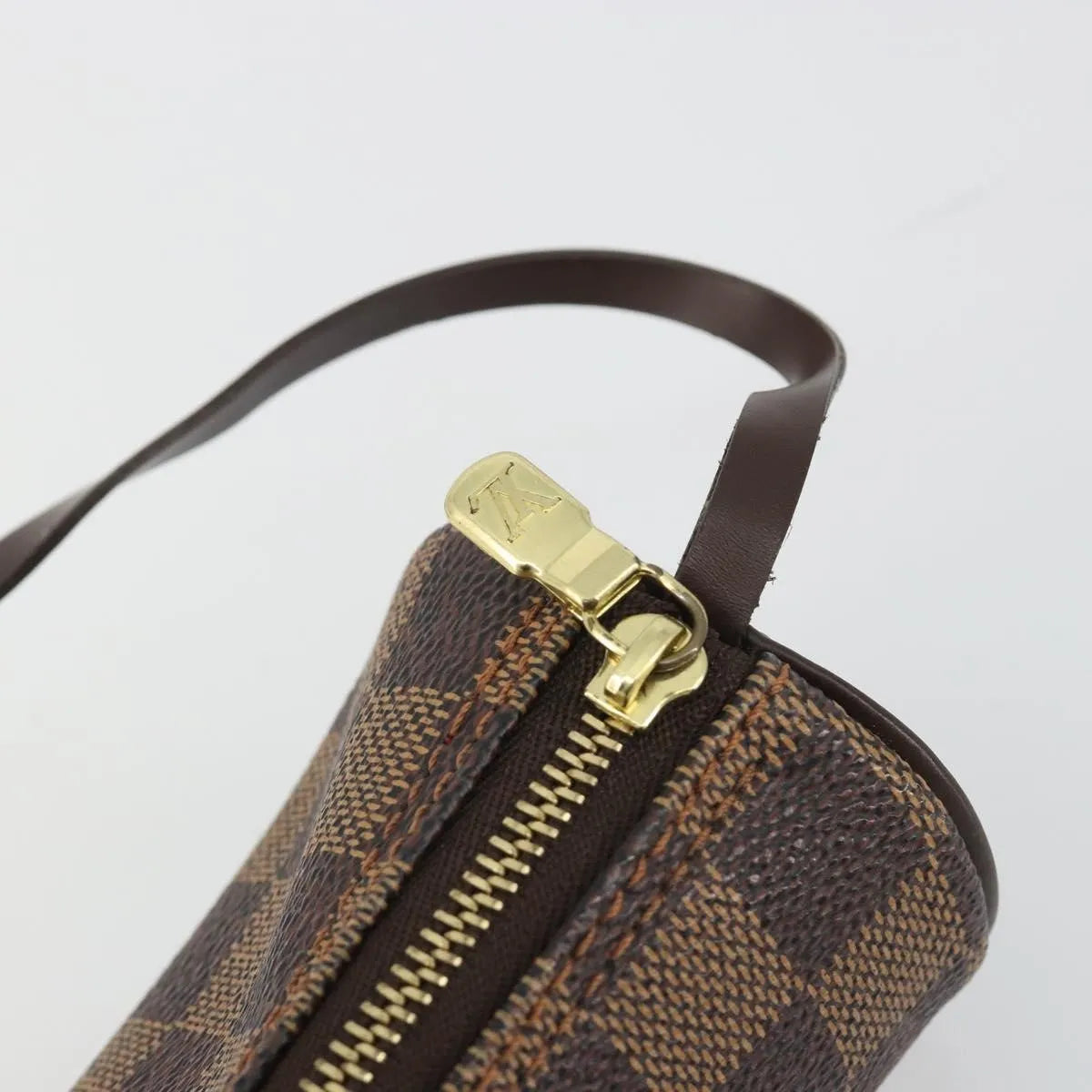 Louis Vuitton Papillon Pochette Damier, Brown, Canvas, Clutch