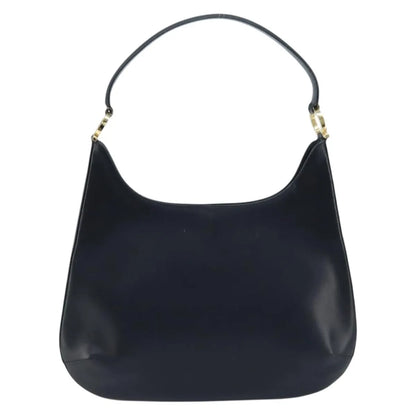 Salvatore Ferragamo Gancini Leather, Navy, Leather, Handbag