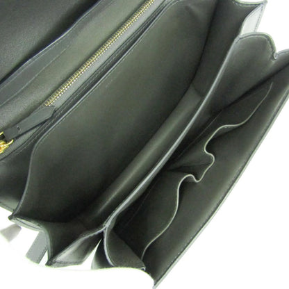 Celine Classic Box Bag Smooth Leather, Gray, Leather, Shoulder Bag