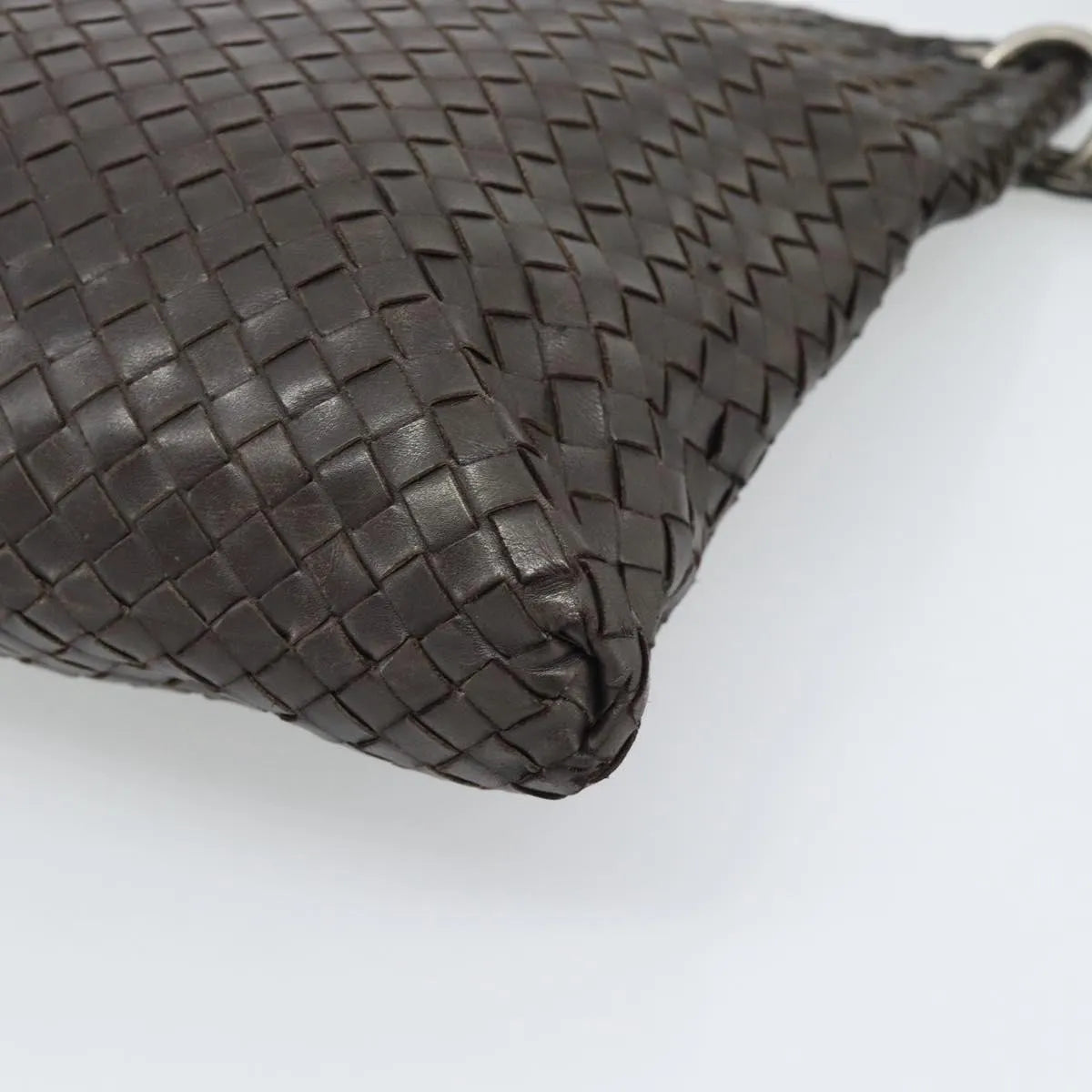 Bottega Veneta Flat Messenger Intrecciato Nappa, Brown, Leather, Crossbody Bag