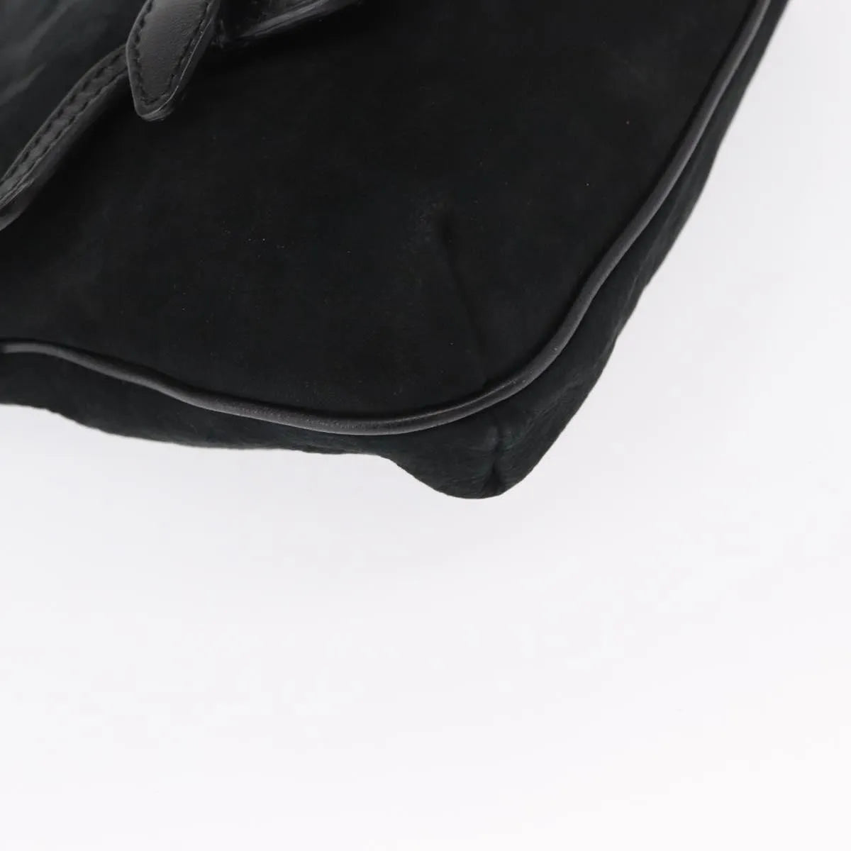 Salvatore Ferragamo Gancini Suede, Black, Suede, Shoulder Bag