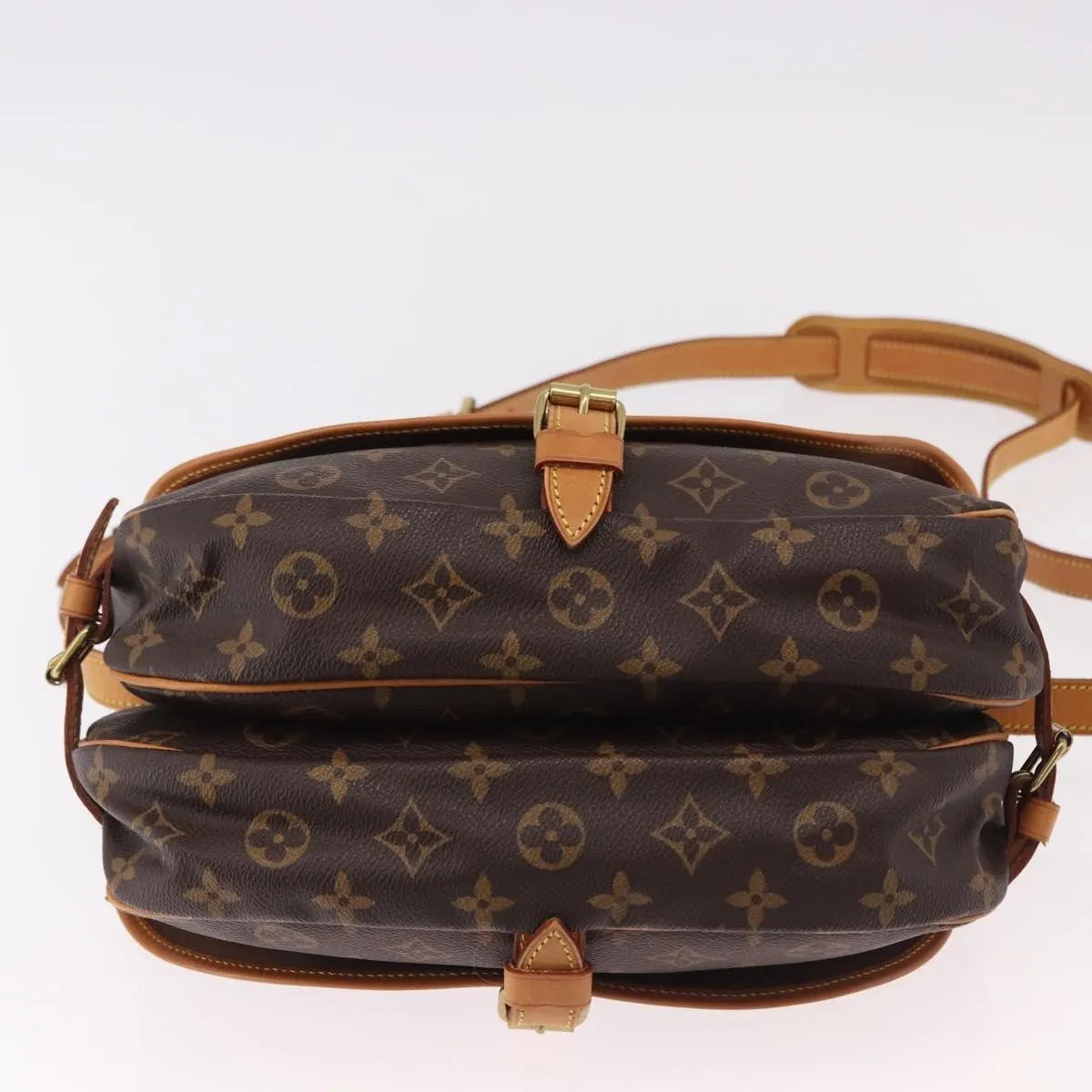Louis Vuitton Saumur Canvas, Brown, Canvas, Shoulder Bag