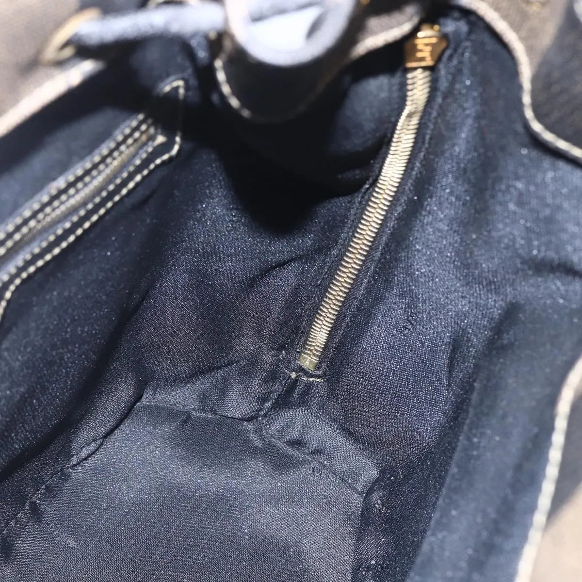 Fendi Vintage Pequin Logo Coated Canvas, Brown, Canvas, Backpack