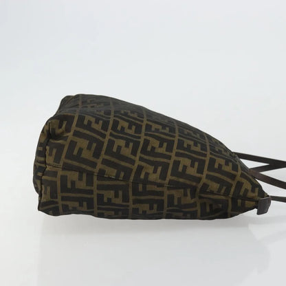 Fendi Zucca Tote Canvas, Black, Canvas, Handbag