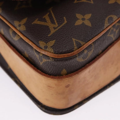 Louis Vuitton Cartouchiere Monogram, Brown, Canvas, Shoulder Bag