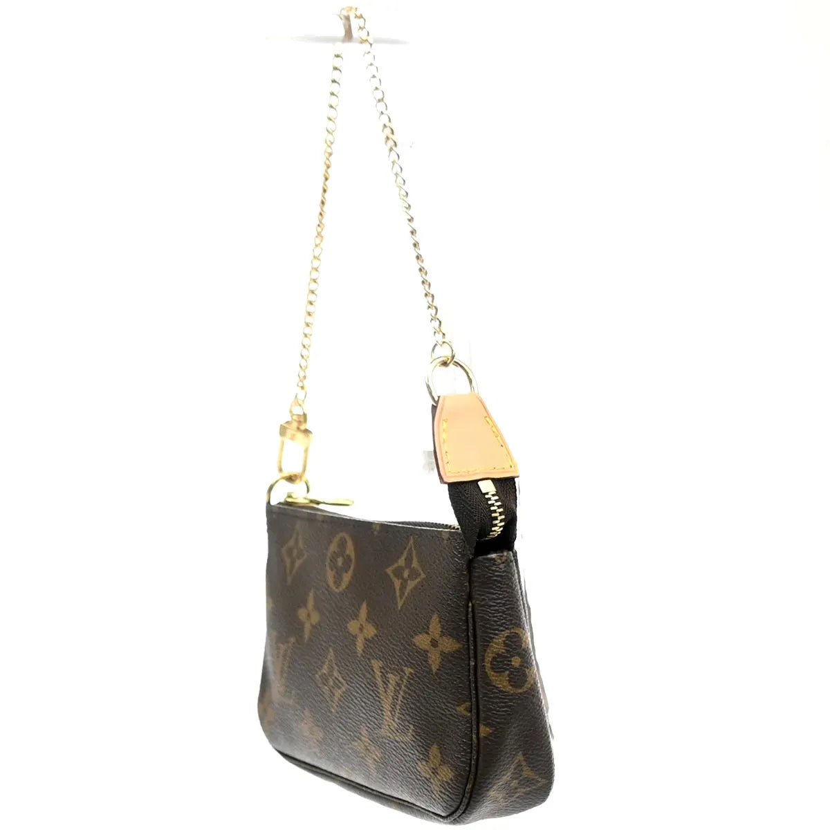 Louis Vuitton Mini pochette accessoires Canvas, Brown, Leather, Clutch