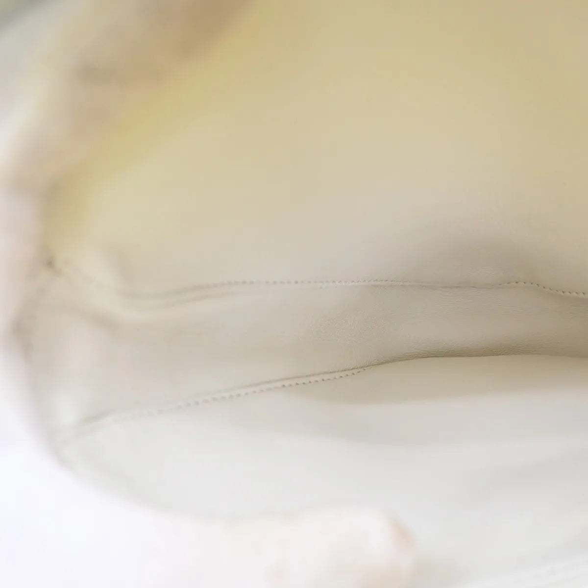 Celine Triangle Leather, White, Leather, Shoulder Bag