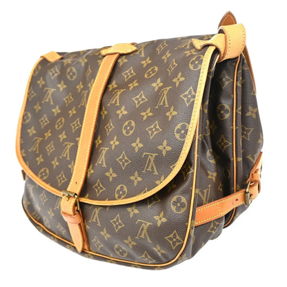 Louis Vuitton Saumur Monogram Canvas, Brown, Canvas, Shoulder Bag