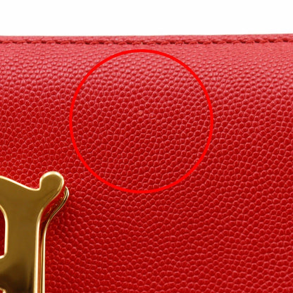 Burberry TB Flap Leather, Red, Leather, Clutch