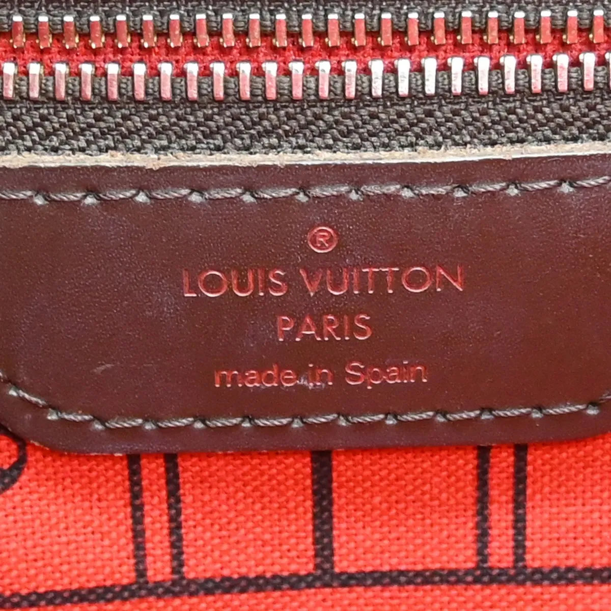 Louis Vuitton Neverfull Tote Damier, Brown, Canvas, Tote Bag