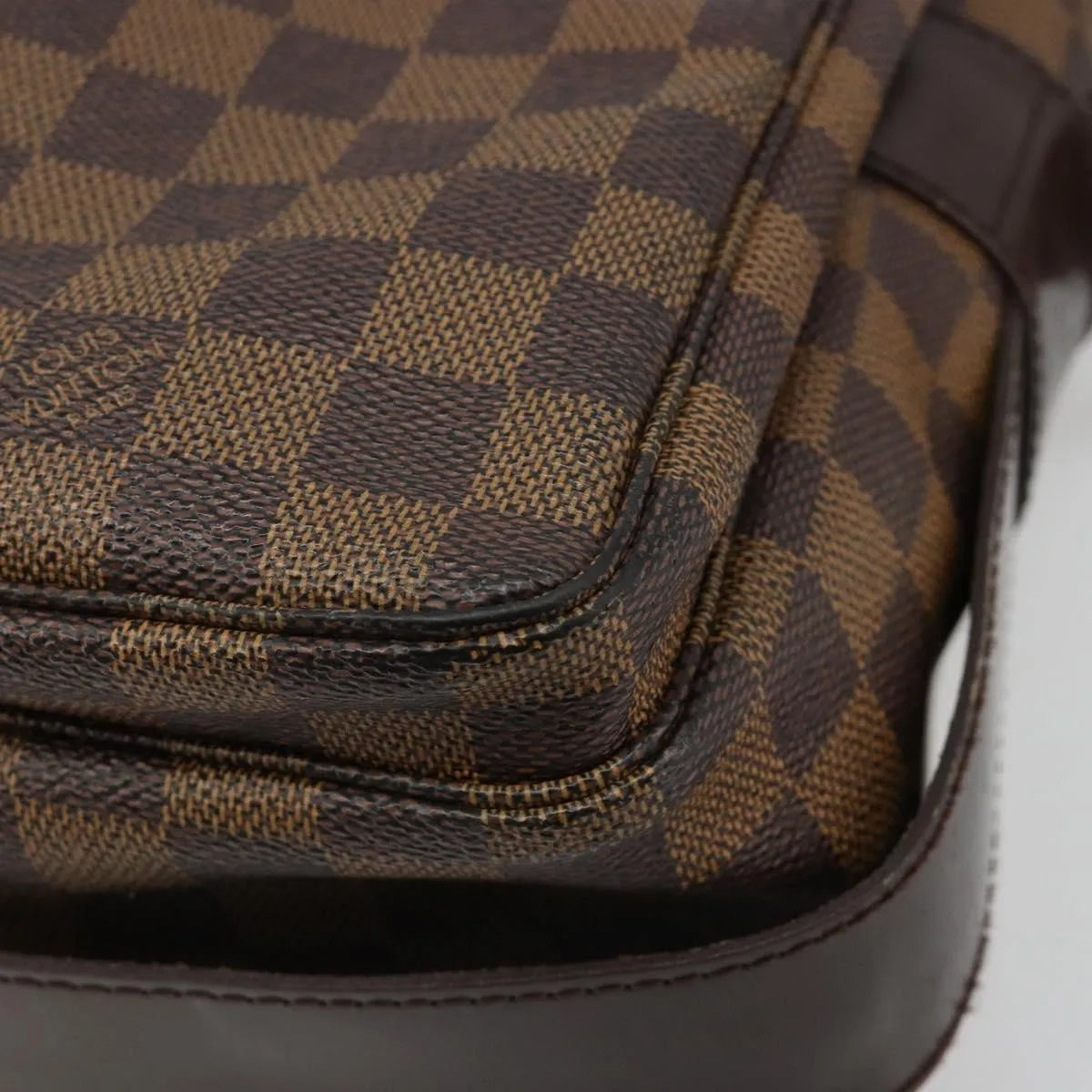 Louis Vuitton Naviglio Damier, Brown, Canvas, Shoulder Bag