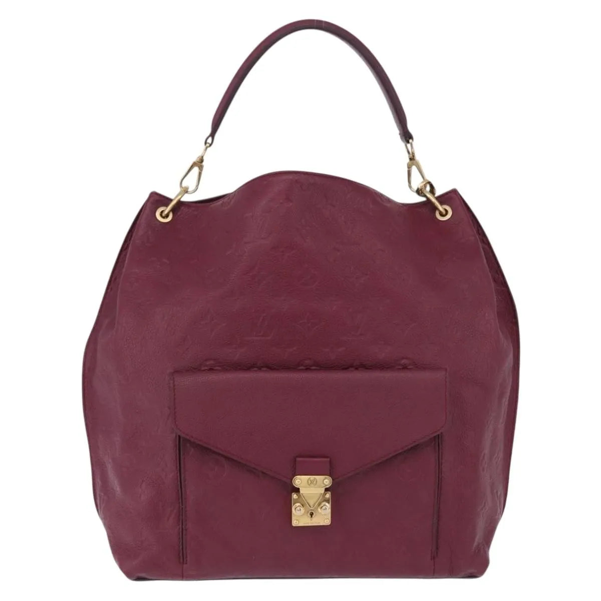 Louis Vuitton Metis Hobo Monogram Empreinte Leather, Burgundy, Leather, Handbag