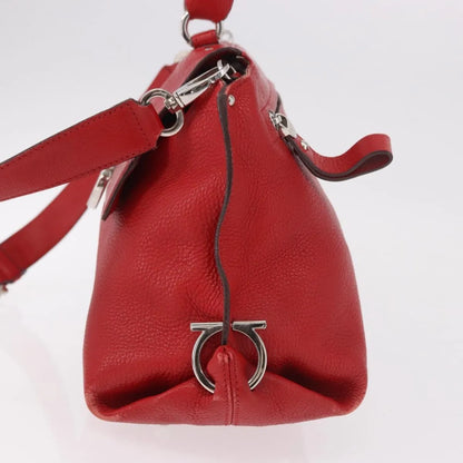 Salvatore Ferragamo Sofia Satchel Leather, Red, Leather, Handbag