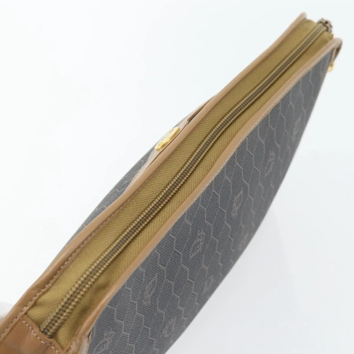 Christian Dior Vintage honeycomb clutch Canvas, Black, Canvas, Clutch