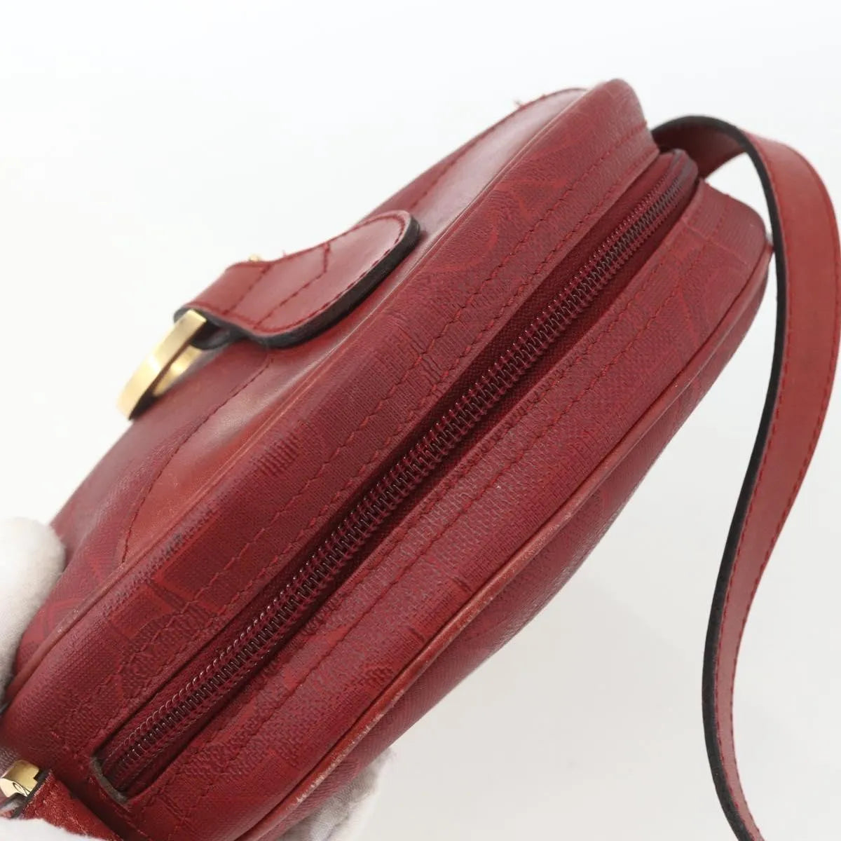 Christian Dior Vintage Trotter Canvas, Red, Canvas, Shoulder Bag