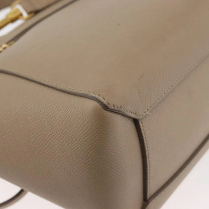 Celine Belt Calfskin, Beige, Leather, Handbag