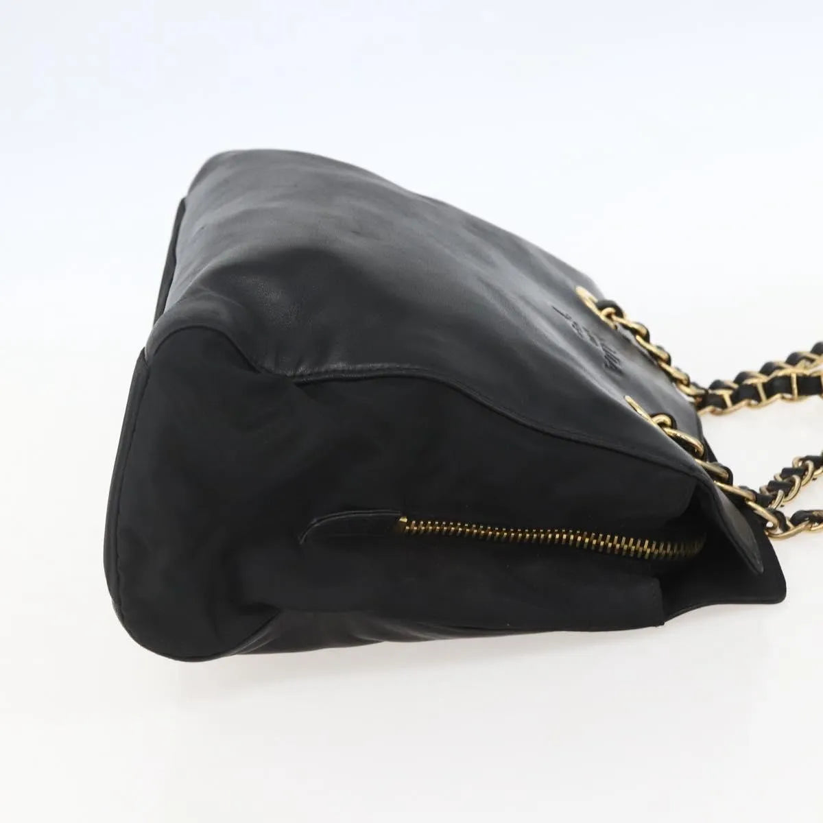 Prada Shoulder Leather, Black, Leather, Shoulder Bag