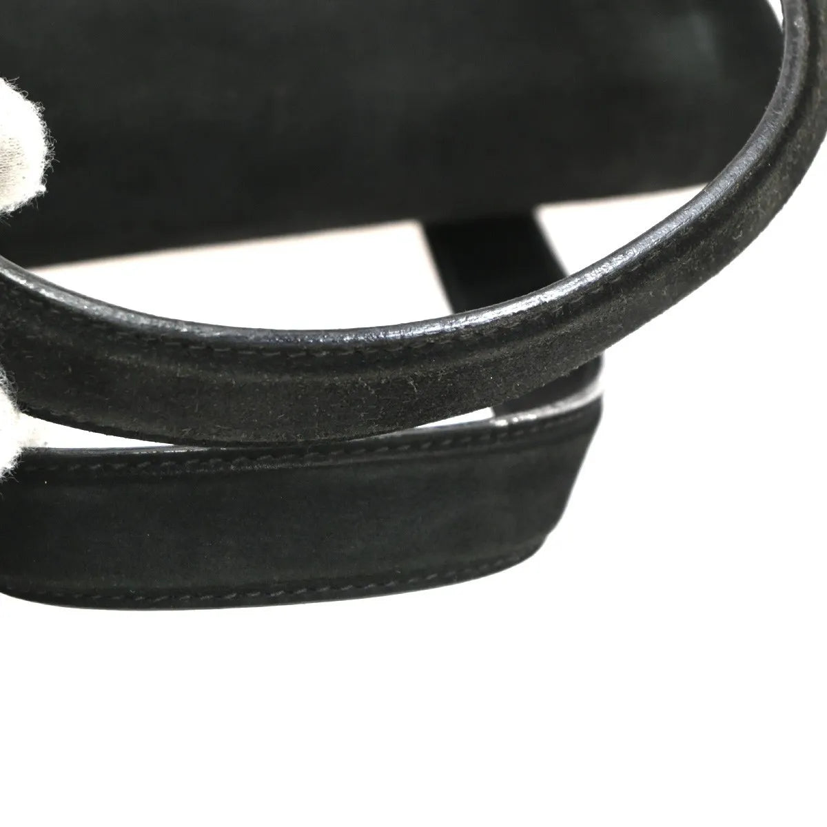 Salvatore Ferragamo Gancini Suede, Black, Suede, Handbag