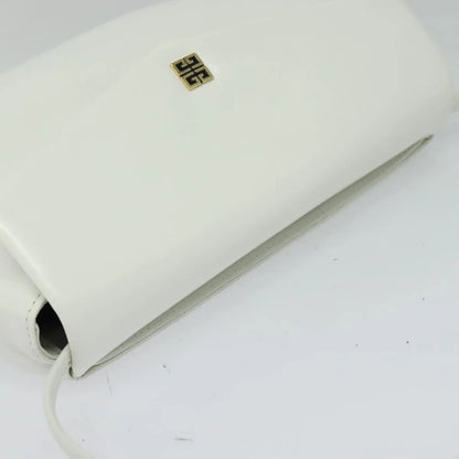 Givenchy Vintage 4G Leather, White, Leather, Shoulder Bag