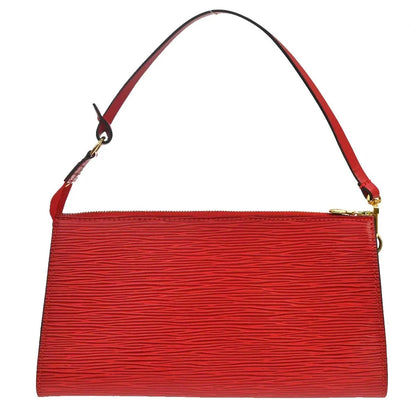Louis Vuitton Pochette Accessoires Epi, Red, Leather, Clutch