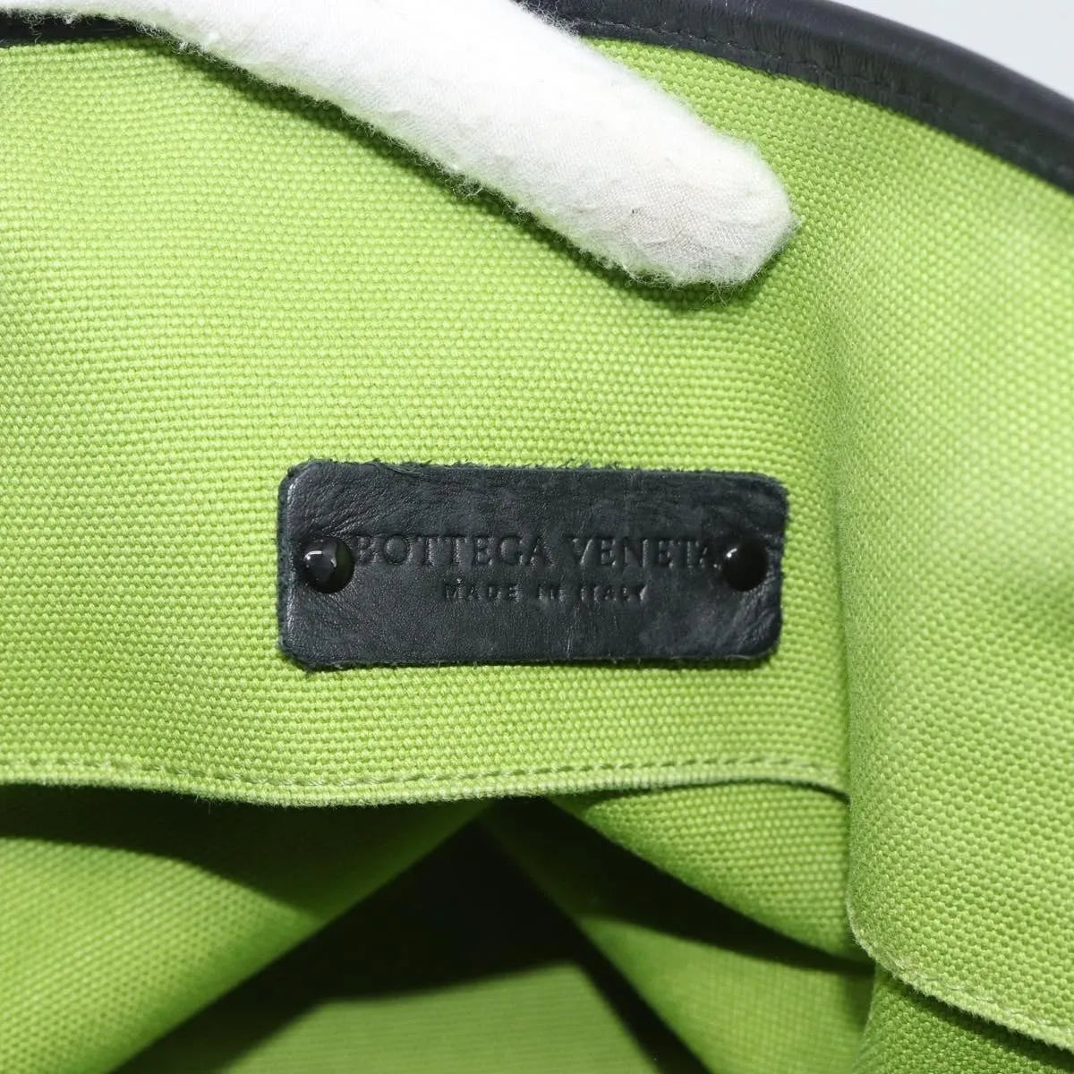 Bottega Veneta Vintage Canvas, Green, Canvas, Tote Bag
