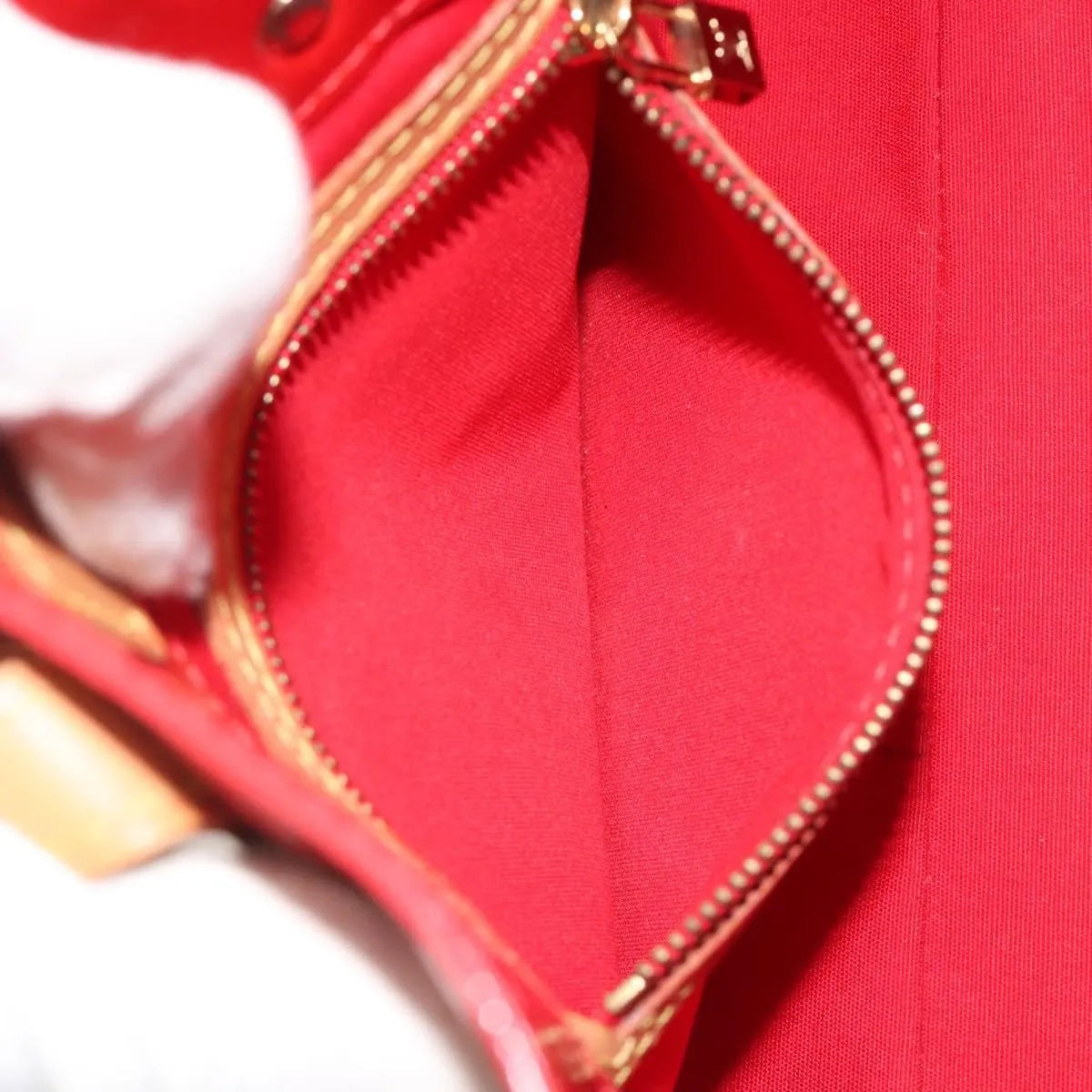 Louis Vuitton Reade Monogram Vernis, Red, Patent Leather, Handbag