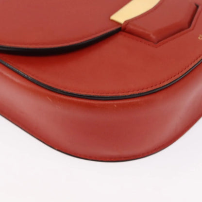 Celine Trotteur Messenger Calfskin, Orange, Leather, Shoulder Bag