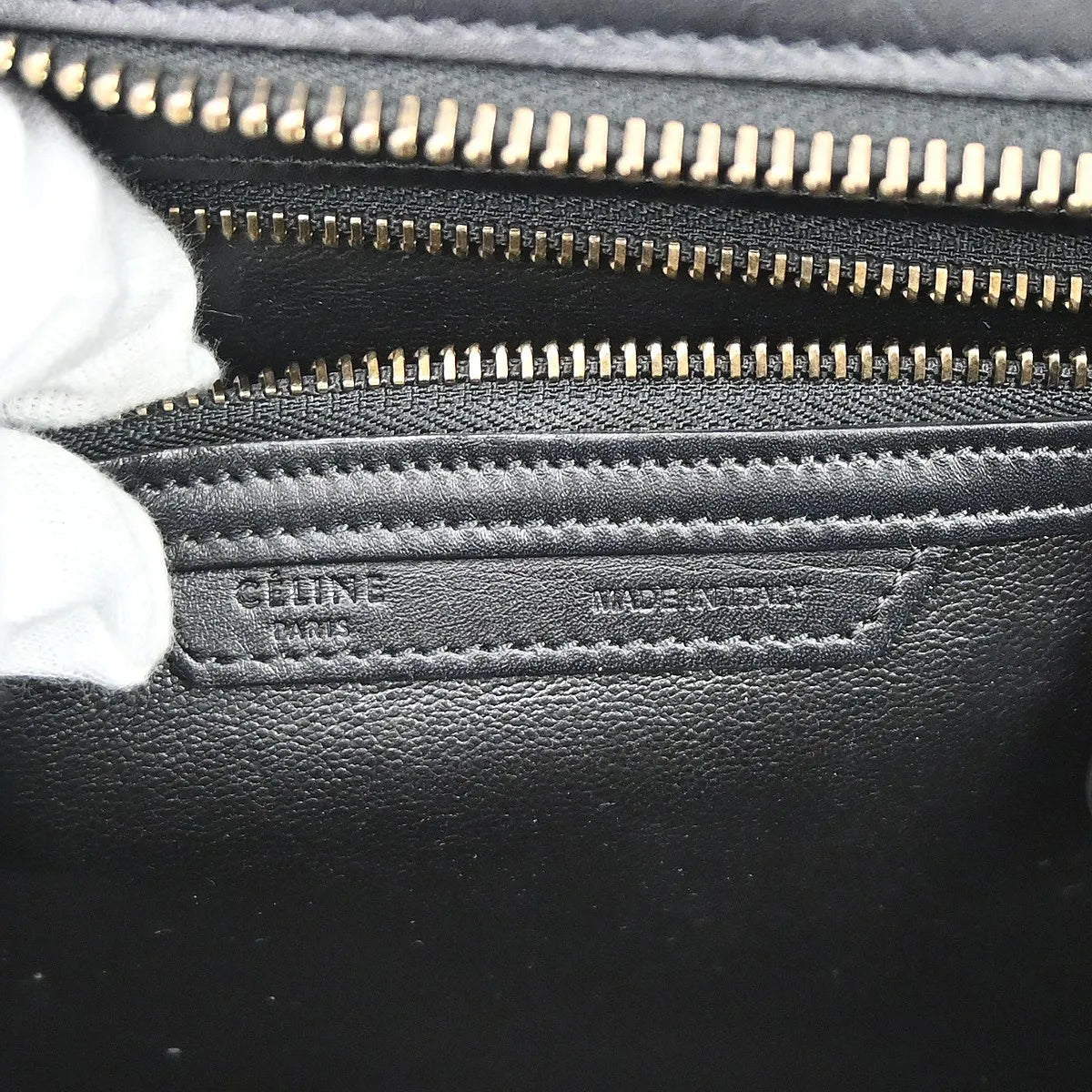 Celine Tricolor Luggage Leather, Multicolour, Leather, Tote Bag