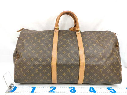 Louis Vuitton Keepall Monogram Canvas, Beige, Canvas, Travel Bag