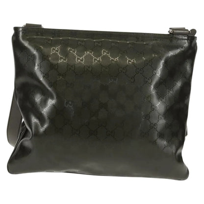 Gucci Zip Top Messenger GG Imprime, Khaki, Canvas, Shoulder Bag