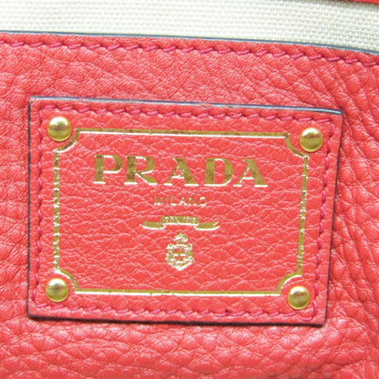 Prada Vintage Tote Leather, Red, Leather, Tote Bag