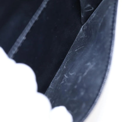 Celine Circle Logo Leather, Black, Leather, Handbag