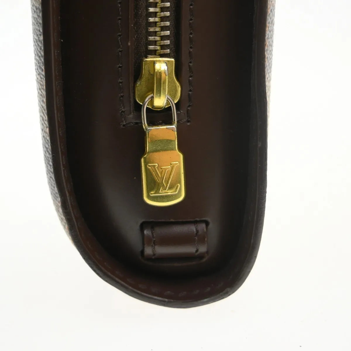 Louis Vuitton Pochette Saint Louis Damier, Brown, Canvas, Clutch