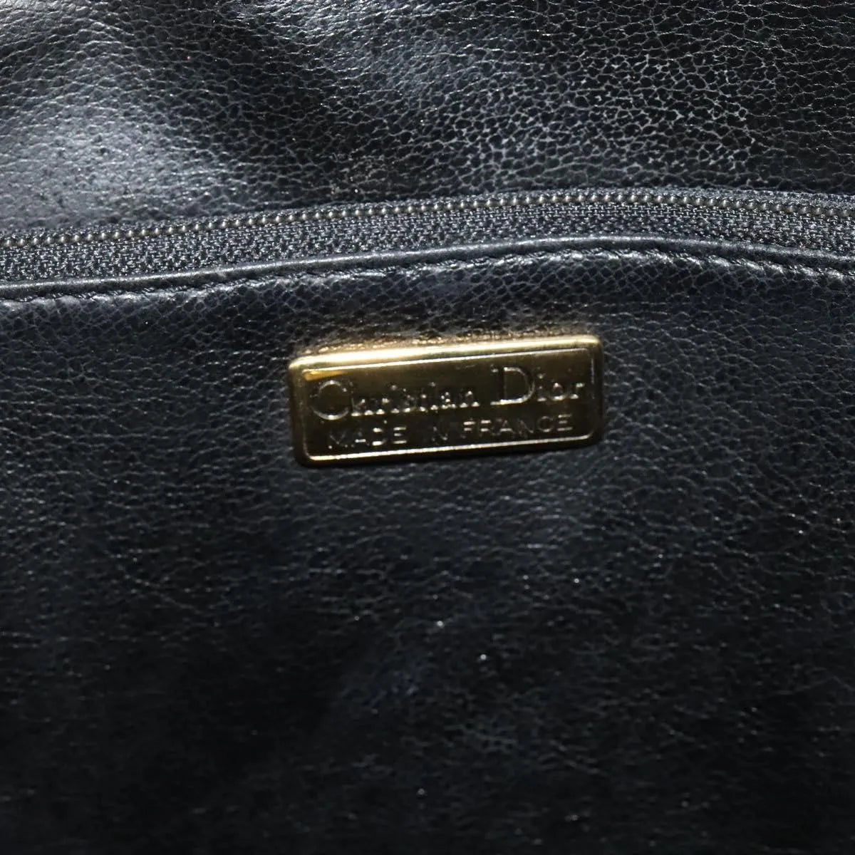 Christian Dior Vintage Leather, Black, Leather, Handbag