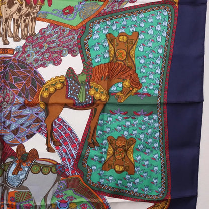 Hermes Carré 90 Silk multicolor, Navy, Silk, Scarf