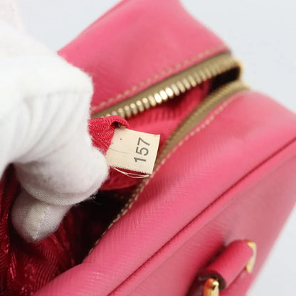 Prada Bauletto Saffiano Leather, Pink, Leather, Handbag