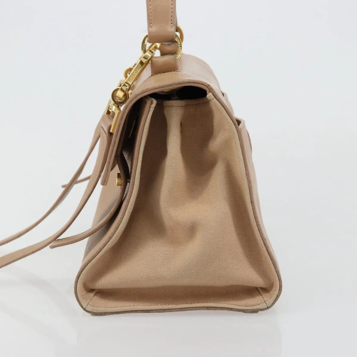 Saint Laurent Muse Two Leather, Beige, Leather, Handbag