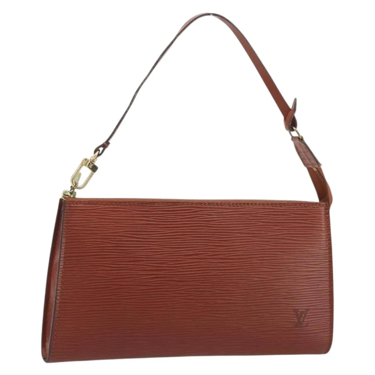 Louis Vuitton Pochette Accessoires Epi, Brown, Leather, Clutch