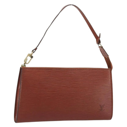 Louis Vuitton Pochette Accessoires Epi, Brown, Leather, Clutch