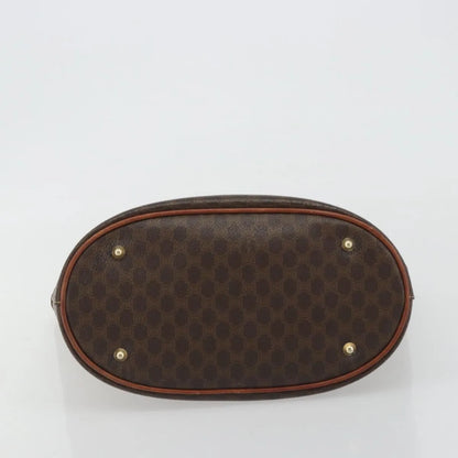 Celine Vintage Macadam Canvas and Leather, Brown, PVC, Handbag