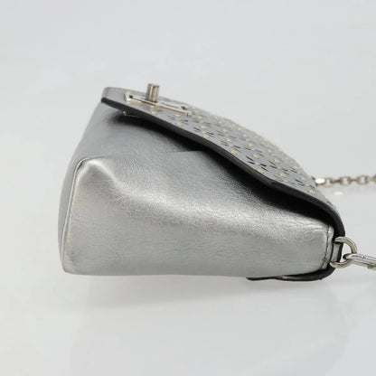 Louis Vuitton Love Note Chain Clutch Leather, Silver, Leather, Shoulder Bag