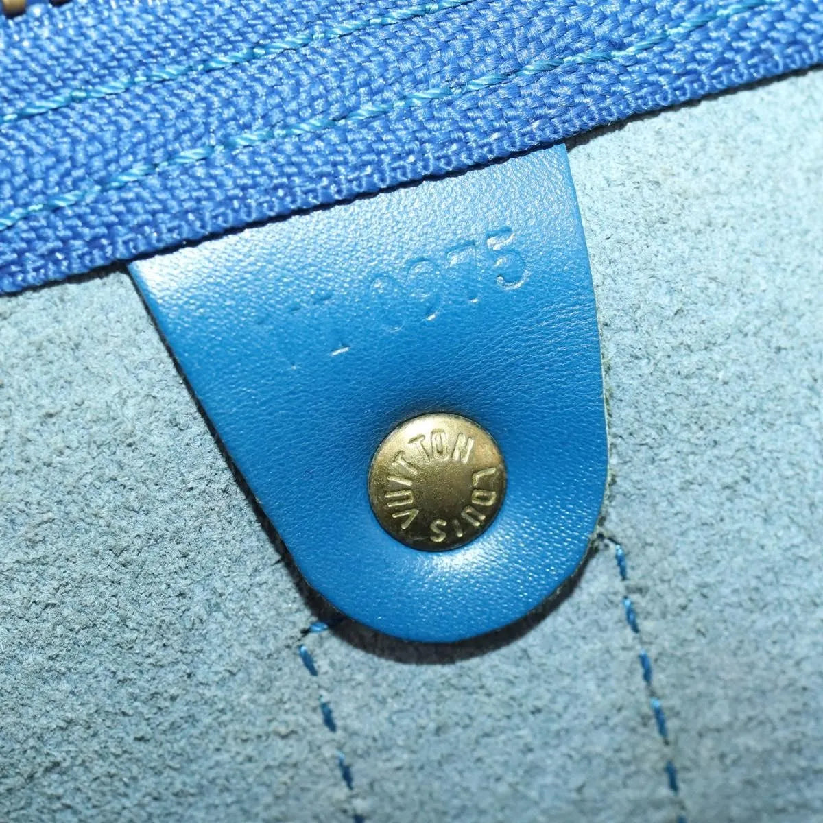 Louis Vuitton Keepall Epi Leather, Blue, Leather, Travel Bag