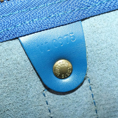Louis Vuitton Keepall Epi Leather, Blue, Leather, Travel Bag