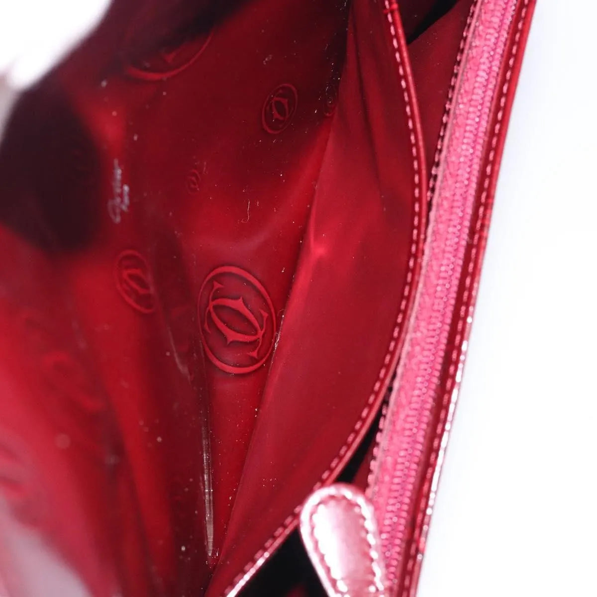 Cartier Happy Birthday Long Patent leather, Burgundy, Patent Leather, Wallet