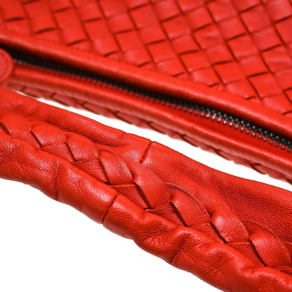 Bottega Veneta Veneta Hobo Miniode Intrecciato Nappa, Red, Leather, Handbag