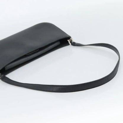Salvatore Ferragamo Gancini Leather, Black, Leather, Shoulder Bag