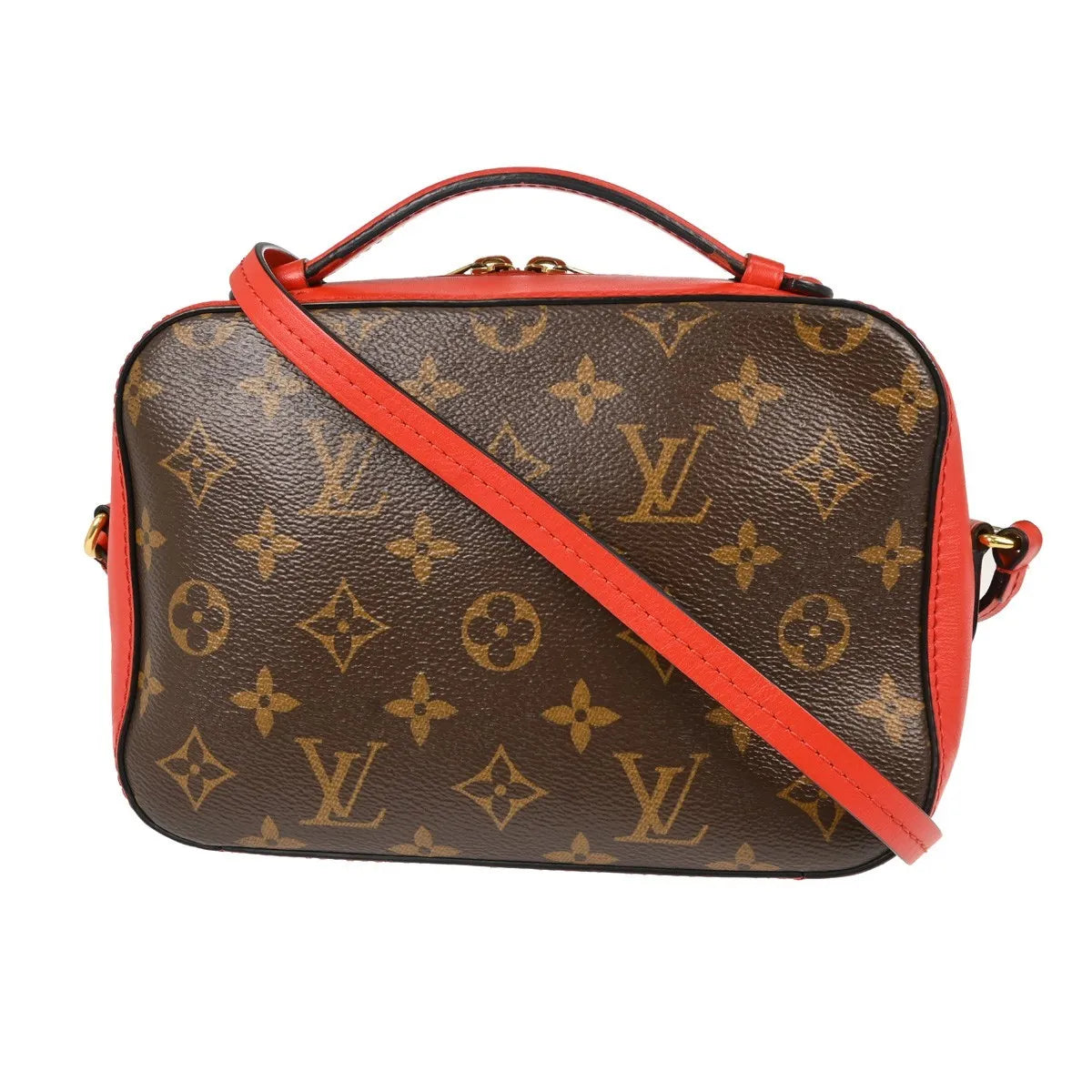 Louis Vuitton Saintonge Monogram Canvas with Leather, Brown, Canvas, Shoulder Bag